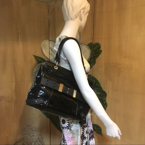 Charles David black patent leather handbag new! - Picture 12 of 15